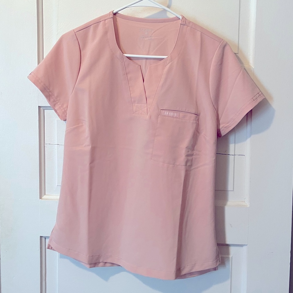 JAANUU wide-leg scrub set S petite, blush pink